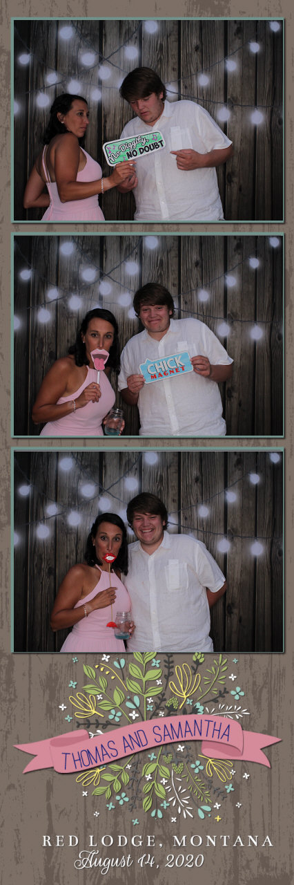 Sammy and Thomas Wedding | View more photos from the event at gallery.photoboothbillings.com/u/PhotoBoothBillings/Sammy-and-Thomas-Wedding